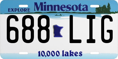 MN license plate 688LIG