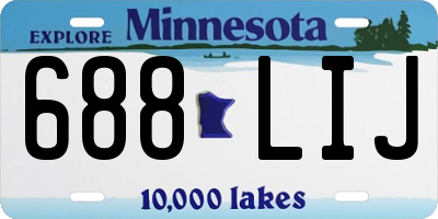 MN license plate 688LIJ