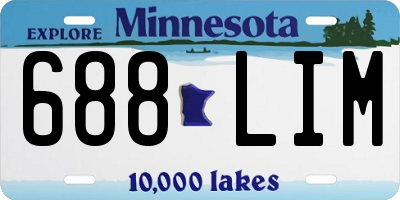 MN license plate 688LIM