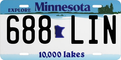 MN license plate 688LIN