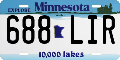 MN license plate 688LIR