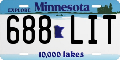 MN license plate 688LIT