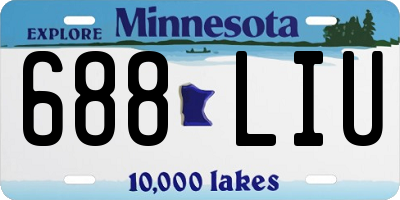 MN license plate 688LIU