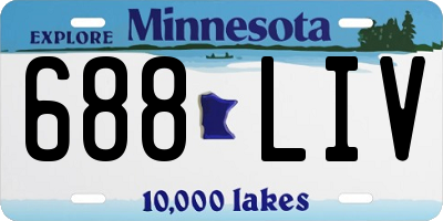 MN license plate 688LIV