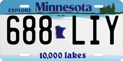 MN license plate 688LIY