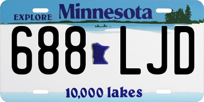 MN license plate 688LJD