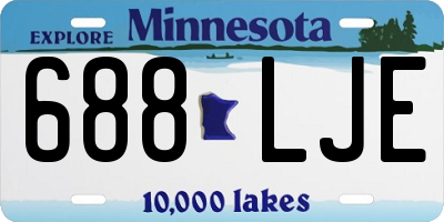 MN license plate 688LJE