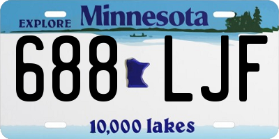 MN license plate 688LJF