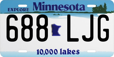 MN license plate 688LJG
