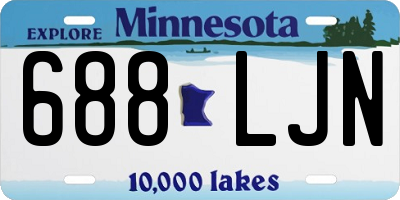 MN license plate 688LJN