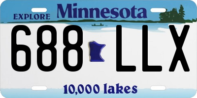 MN license plate 688LLX