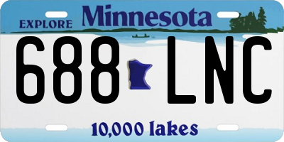 MN license plate 688LNC