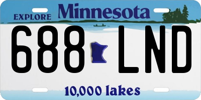 MN license plate 688LND