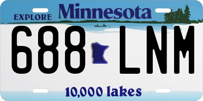 MN license plate 688LNM