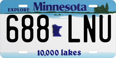 MN license plate 688LNU