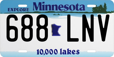 MN license plate 688LNV