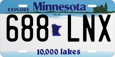 MN license plate 688LNX