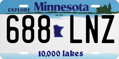 MN license plate 688LNZ