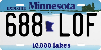 MN license plate 688LOF