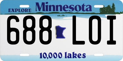 MN license plate 688LOI
