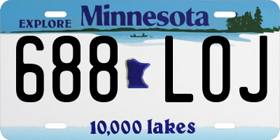 MN license plate 688LOJ