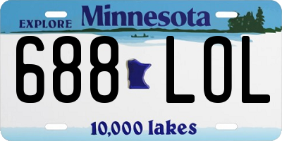 MN license plate 688LOL