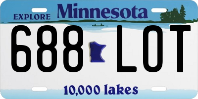 MN license plate 688LOT