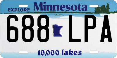 MN license plate 688LPA