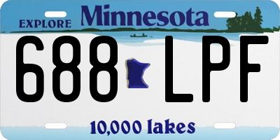 MN license plate 688LPF