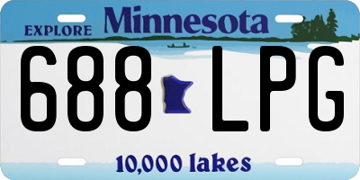 MN license plate 688LPG