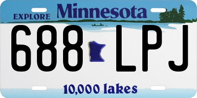 MN license plate 688LPJ