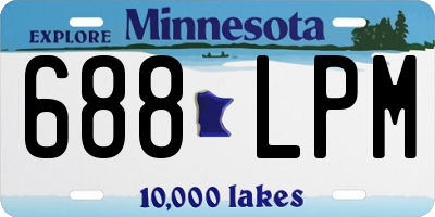 MN license plate 688LPM