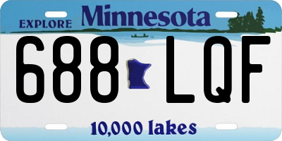 MN license plate 688LQF