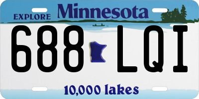 MN license plate 688LQI
