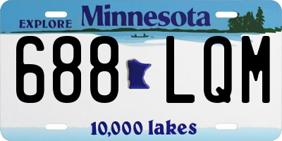 MN license plate 688LQM