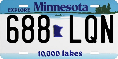 MN license plate 688LQN