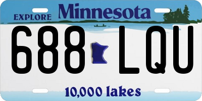MN license plate 688LQU