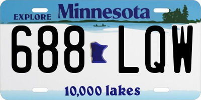 MN license plate 688LQW