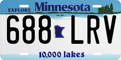 MN license plate 688LRV