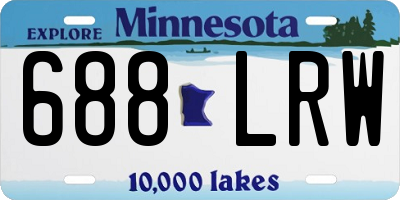 MN license plate 688LRW