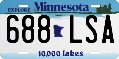 MN license plate 688LSA