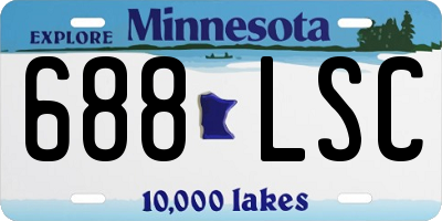 MN license plate 688LSC