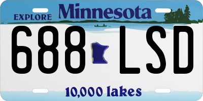 MN license plate 688LSD