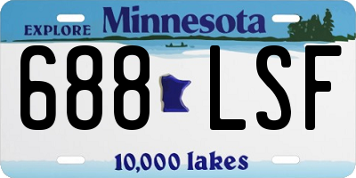 MN license plate 688LSF