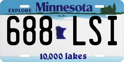 MN license plate 688LSI