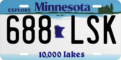 MN license plate 688LSK