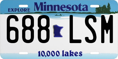 MN license plate 688LSM