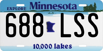 MN license plate 688LSS