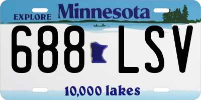MN license plate 688LSV