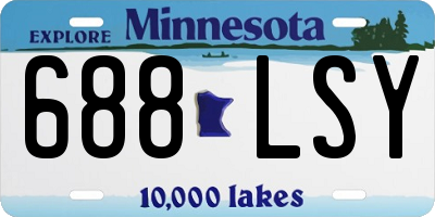 MN license plate 688LSY
